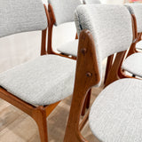 Set of 6 Teak Erik Buch Dining Chairs