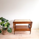 White Furniture Co Fold Down Bar Cart