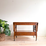 White Furniture Co Fold Down Bar Cart