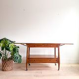 White Furniture Co Fold Down Bar Cart