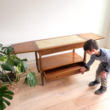 White Furniture Co Fold Down Bar Cart