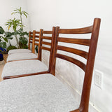Set of 4 Rosewood Uldum Dining Chairs - New Upholstery