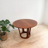 Lane Walnut Round Dining Table - 2 Leaves