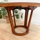 Lane Walnut Round Dining Table - 2 Leaves