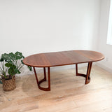 Lane Walnut Round Dining Table - 2 Leaves