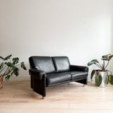 Tobia Scarpa Style Leather Loveseat (A)