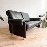 Tobia Scarpa Style Leather Loveseat (A)