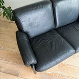 Tobia Scarpa Style Leather Loveseat (A)