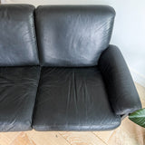 Tobia Scarpa Style Leather Loveseat (A)