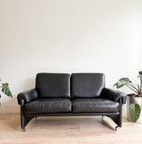 Tobia Scarpa Style Leather Loveseat (A)
