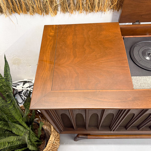 Walnut Brasilia Stereo Console Modern RetroMod – Atomic Furnishing