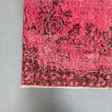 Pink Over-dyed Turkish Rug 3.3' x 7.1'