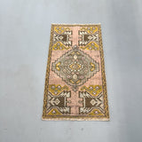 Turkish Rug - Mustard/Pink - 2'1.5x3'3