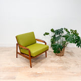 Mid Century Lounge Chair - New Green Upholstery