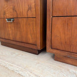 Pair of Walnut + Rosewood Stanley Nightstands