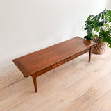 Basket Woven Front Coffee Table