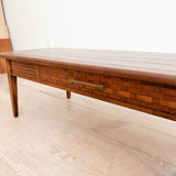 Basket Woven Front Coffee Table