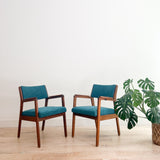 Pair of Alma Occasional Chairs - New Teal Upholstery