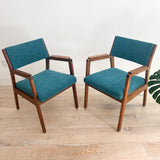 Pair of Alma Occasional Chairs - New Teal Upholstery