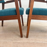 Pair of Alma Occasional Chairs - New Teal Upholstery