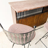 Arthur Umanoff Bar and 3 Bar Stools
