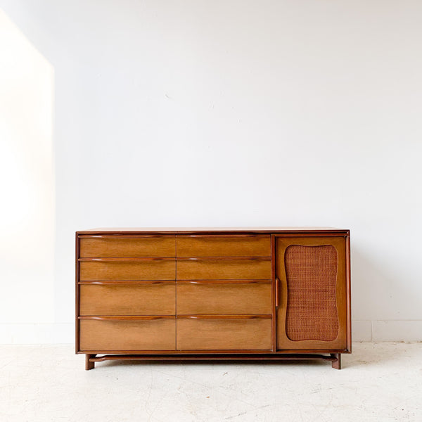 mid century modern mahogany dresser NEWEL