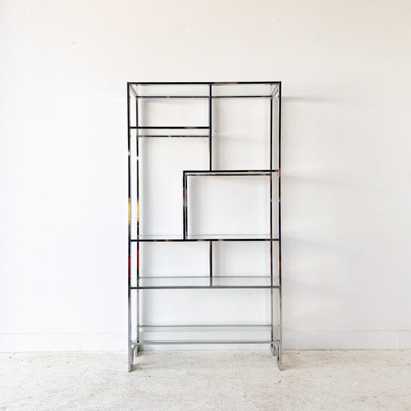 Vintage Chrome and Glass Shelf – Atomic Furnishing & Design