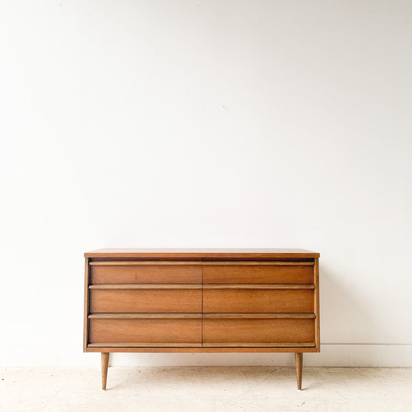 mid century modern mahogany dresser Mid Century Bassett Mahogany Dresser