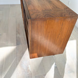 Mid Century Walnut Low Dresser w/ Sculpted Drawer Pulls