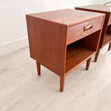 Pair of Westnofa Teak Nightstands