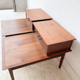 Pair of Walnut Step Tables by Stanley Furniture