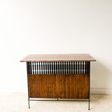 Arthur Umanoff Bar and 3 Bar Stools