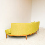 Mid Century Modern Curved Sofa by Tomlinson - New Upholstery