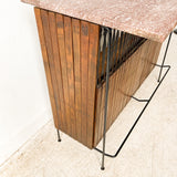 Arthur Umanoff Bar and 3 Bar Stools