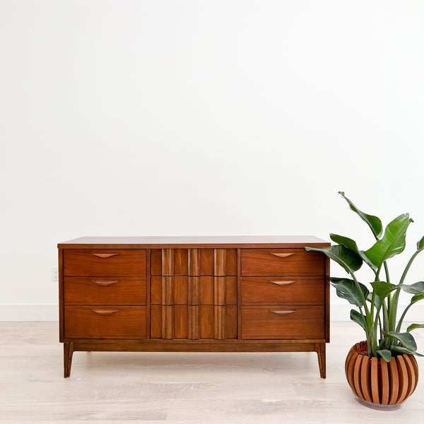 kroehler mid century modern dresser Kroehler Walnut Low Dresser