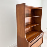 Mid Century Walnut Petite Hutch