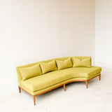 Mid Century Modern Curved Sofa by Tomlinson - New Upholstery