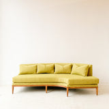 Mid Century Modern Curved Sofa by Tomlinson - New Upholstery