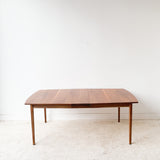 Mid Century Modern Walnut Dining Table w/ 1 Leaf