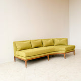 Mid Century Modern Curved Sofa by Tomlinson - New Upholstery