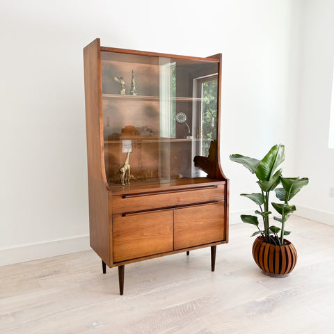 Mid Century Walnut Petite Hutch