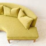 Mid Century Modern Curved Sofa by Tomlinson - New Upholstery