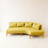 Mid Century Modern Curved Sofa by Tomlinson - New Upholstery