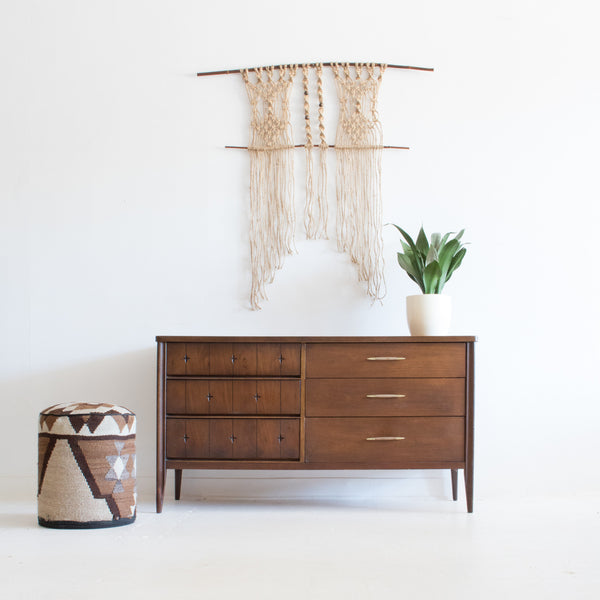 broyhill mid century modern dresser Broyhill Emphasis Mid Century Modern Vintage 9 Drawer Lowboy Dresser c.  1960s