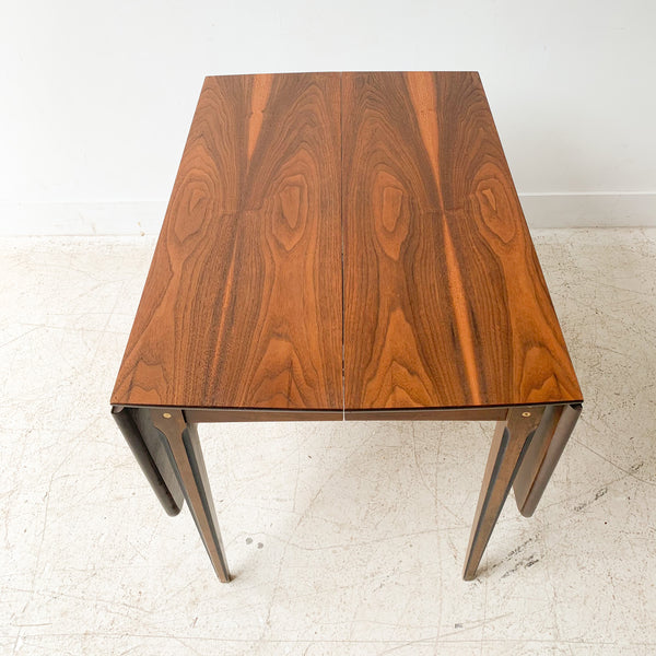 Mid Century Walnut Kroehler Dining Table w/ 1 Leaf – Atomic