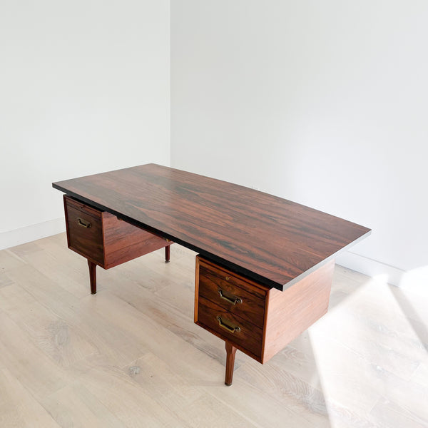 Mid Century Executive Rosewood Desk – Atomic Furnishing & Design