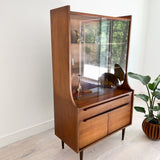 Mid Century Walnut Petite Hutch