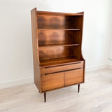 Mid Century Walnut Petite Hutch