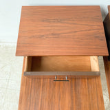 Pair of Walnut Step Tables by Stanley Furniture