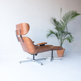 Eames Style Selig Lounge Chair and Ottoman